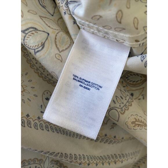 Lands End Women's 18W No Iron Supima Long Sleeve Button Down Paisley Career Top - Picture 6 of 6